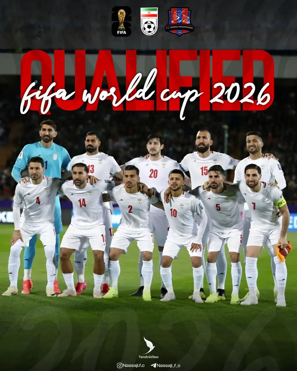 واکنش لیگ برتری‌ها به صعود تیم ملی به جام جهانی (عکس) 