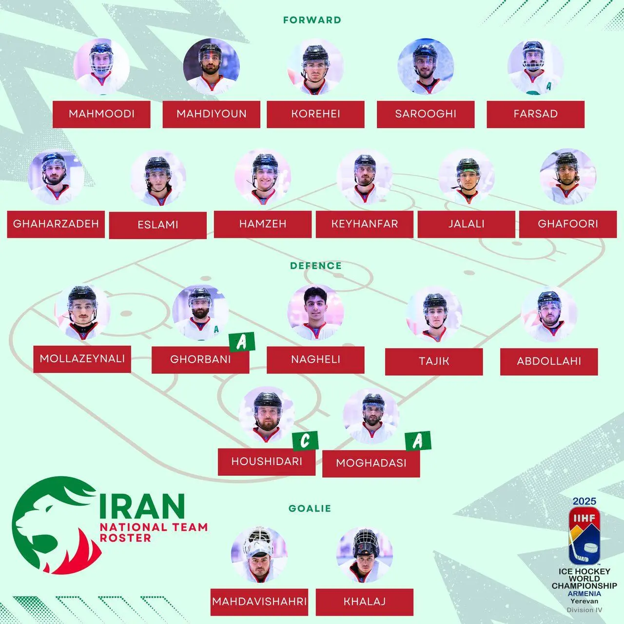 امروز صورت گرفت: اعزام تیم ملی هاکی روی یخ اقایان ایران به مسابقات جام جهانی ارمنستان